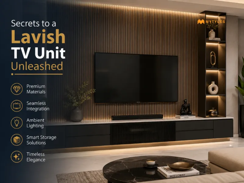 Tile Design Secrets for a Lavish Modern TV Unit