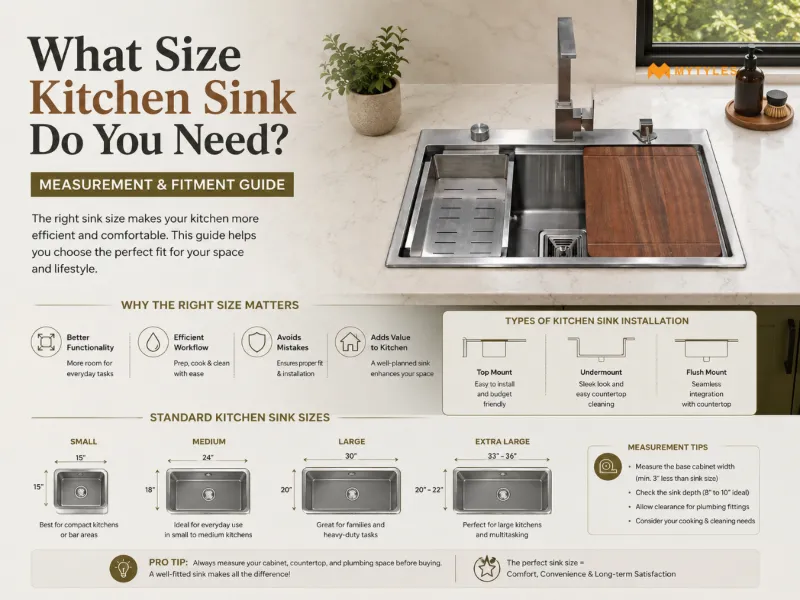 Learn How to Measure and Select the Right Kitchen Sink Size.