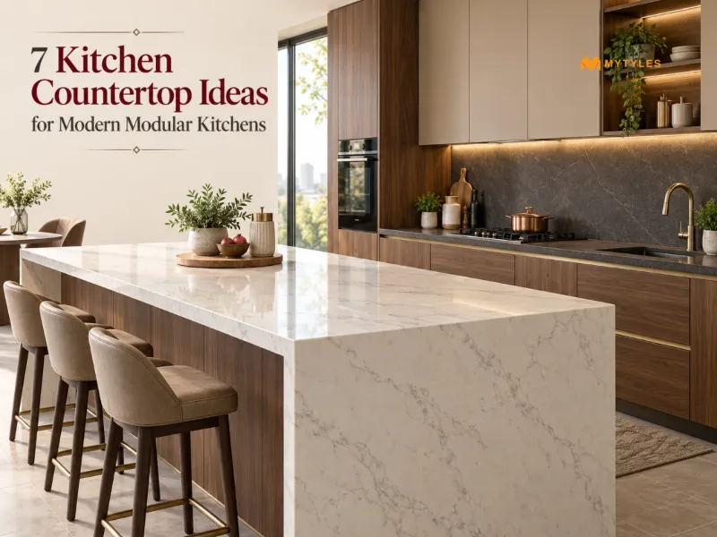 7 Stylish Kitchen Countertop Ideas for Your Modular Kitchen