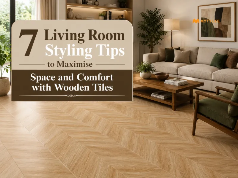 Wooden Tiles for Spacious and Comfortable Living Rooms