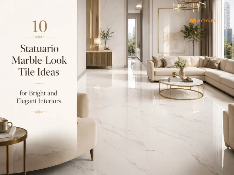 Statuario Marble-Look Tiles Ideas for Indian Interiors