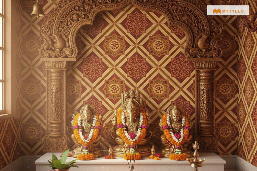 pooja room tiles