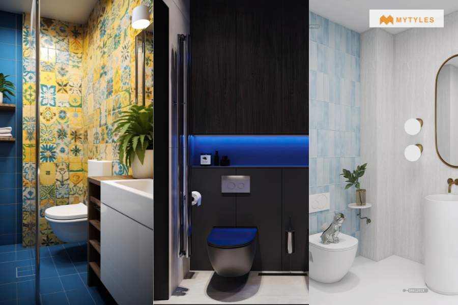 blue bathroom tiles design