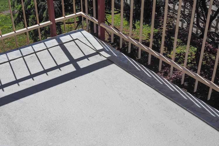 Concrete-Style Balcony Tile Design Idea