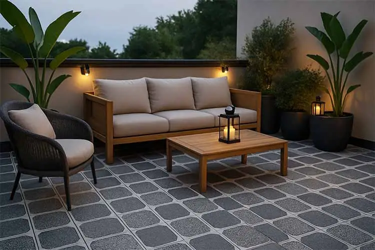 Terrace floor tiles design ideas for outdoor durability and style