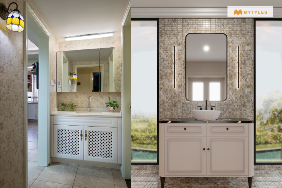 Hall Wash Basin Tiles Design