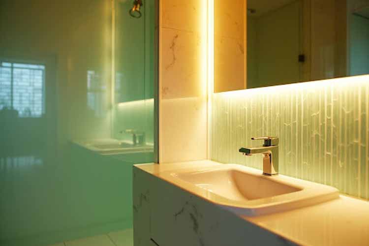 Glass Bathroom Tiles Design Idea