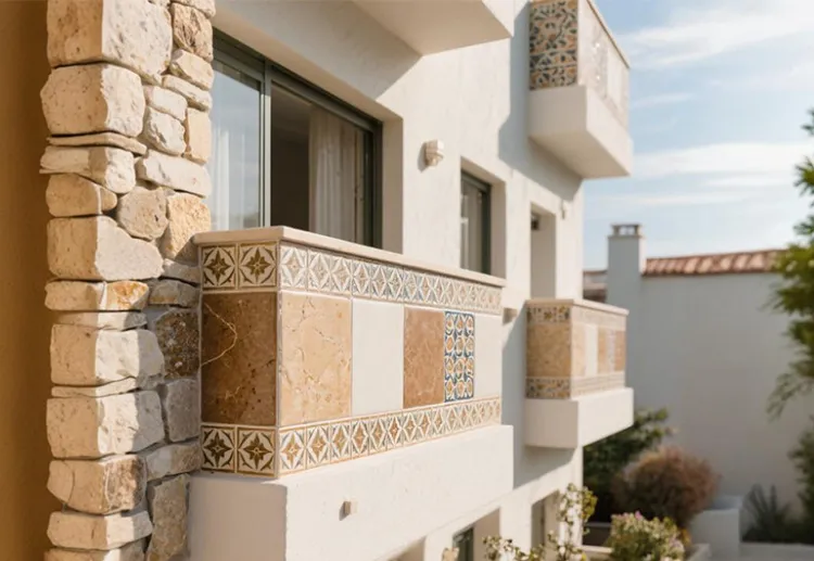 Wall tiles for balcony design idea