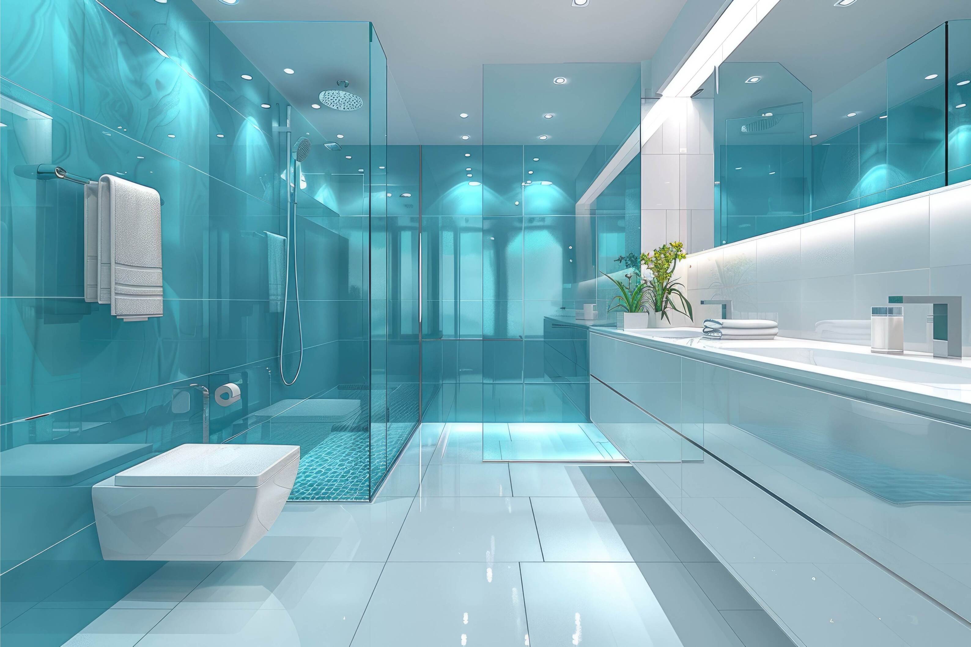Bathroom tile color combination
