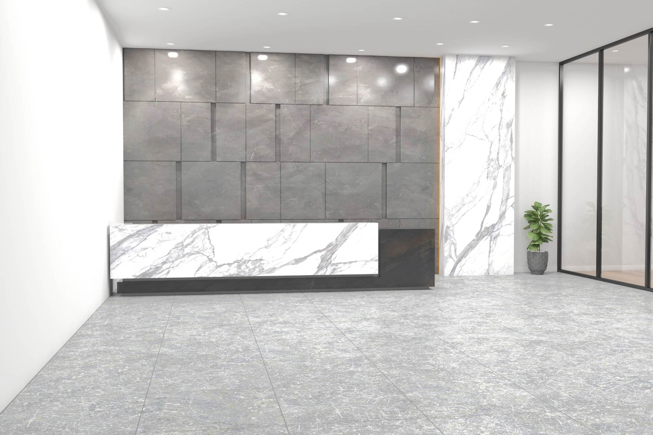 Gray and White tile color combination