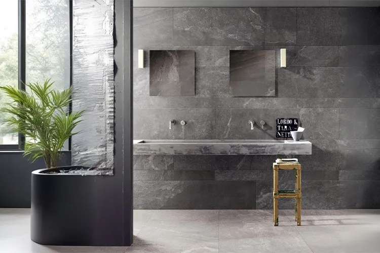 Sleek grey wall tiles for modern and versatile interiors