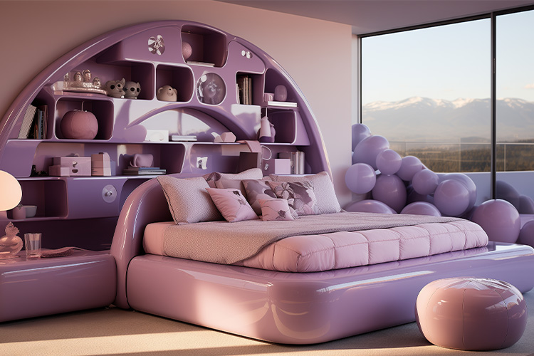 Pink purple bedroom color combination