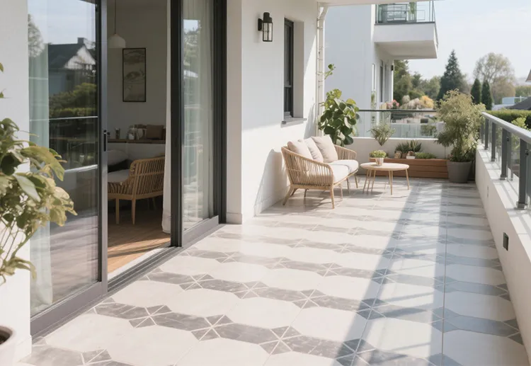 Floor tiles for balcony design idea