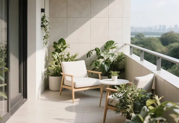 Ceramic balcony tiles design idea