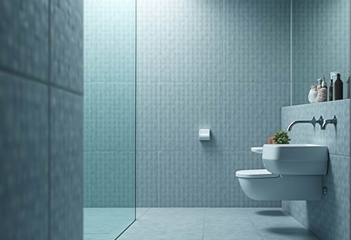 Matte Bathroom Tiles Design Idea