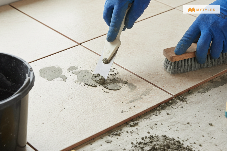 Remove Cement from Tiles