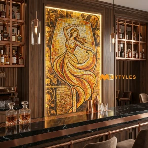 undefined-Golden Elixir Gloster Vitrified Poster Tile Code40817 1200x2400mm 4Pc Set
