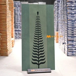 undefined-Fern Silhouette Green Glue Tropical GVT Tile Code39539HL 600x1200mm 2Pc