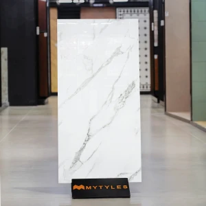 undefined-Vitrified White Floor and Wall Tile Code37387 (600x1200mm, Glossy)