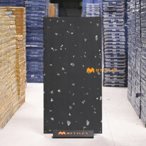 undefined-Black Terrazzo Floor and Wall Tile Code36982 (600x1200mm, Carving Matt)