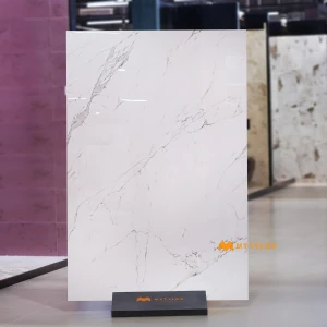 undefined-Cortina White Marble Look Vitrified Slab Tile Code37164