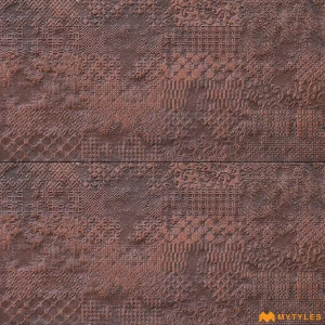 undefined-Red Corten Matt Ceramic Elevation Wall Tile Code39023 300x600mm 5Pc