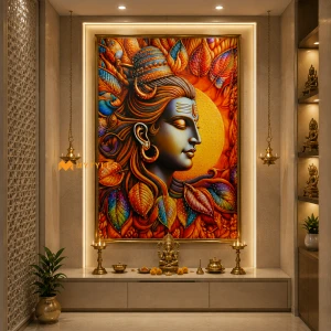 undefined-Vitrified Lord Shiva Poster Wall Tile Code32592 (600x900mm, Glossy)-CR-3036