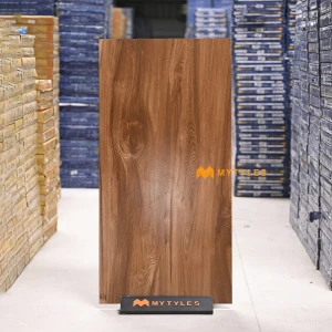 undefined-Vitrified Brown Wooden Floor and Wall Tile Code37488 (600x1200mm, Matt)