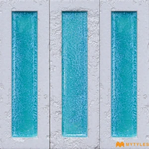 undefined-Blue Spanish 3D Wall Tile 80x270mm - Pack of 14