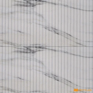 undefined-Milano White Fluted Matt Ceramic Wall Tile Code39019 300x600mm 5Pc