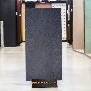 undefined-Vitrified Black Textured Wall Tile Code36949 (600x1200mm, G H R)