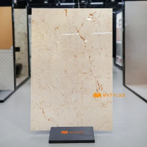 undefined-Beige Amber-Veined Glossy Vitrified Tile Code40229 1200x1800mm 2Pc Pack