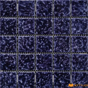 undefined-Blue Swimming Pool Mosaic Floor and Wall Tile Code39345 (303x303mm, Glossy)