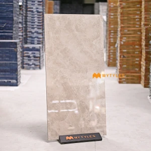 undefined-Vitrified Cream Floor and Wall Tile Code37048 (600x1200mm, Glossy)