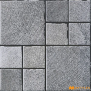 undefined-Vitrified Gray Digital Parking Floor and Wall Tile Code38335 (400x400mm, Matt)