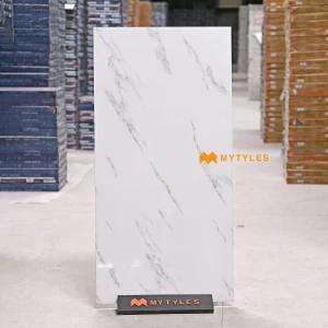 undefined-Vitrified White Floor and Wall Tile Code37518 (600x1200mm, Glossy)