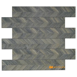 undefined-Barnwood Grey Chevron Carving Matt Vitrified Tile Code40657 200x1200mm 5Pc