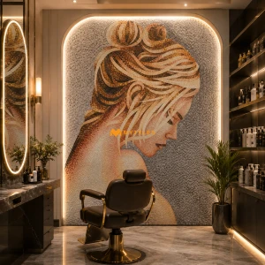 undefined-Vitrified Fantasy Girl Mural Wall Tile Code34173 (4x6 Feet, Glossy)