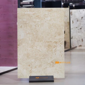 undefined-Ivory Breccia Marble Look Vitrified Slab Tile Code37321