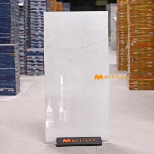 undefined-Vitrified White Floor and Wall Tile Code37042 (600x1200mm, Glossy)