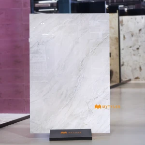 undefined-Statuario Smoke Marble Look Vitrified Slab Tile Code37331