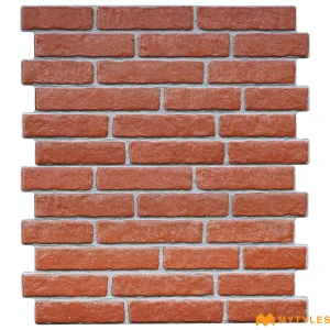 undefined-Clay Terracotta Matt Ceramic Brick Wall Tile Code39868 300x550mm 4Pc
