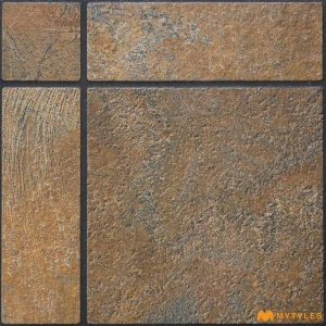undefined-Vitrified Brown Digital Parking Floor and Wall Tile Code38360 (400x400mm, Matt)