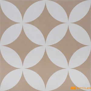 undefined-Sand Beige Cream Petal Matt Ceramic Moroccan Tile Code39784 300x300mm 11Pc