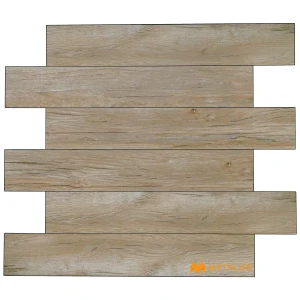 undefined-Light Elm Brown Carving Matt Vitrified Wooden Tile Code35970 200x1200mm 5Pc