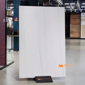 undefined-Thassos White Marble Look Vitrified Slab Tile Code37292