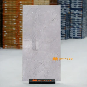 undefined-Fiorito Grey Endless Glossy Vitrified Marble Tile Code40604 600x1200mm 2Pc