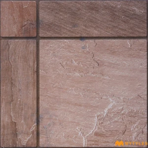 undefined-Vitrified Brown Digital Parking Floor and Wall Tile Code38356 (400x400mm, Matt)