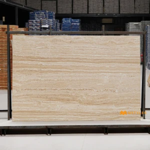 undefined-Vitrified Beige Slab Floor and Wall Tile Code39075 (1200x1800mm, Matt)