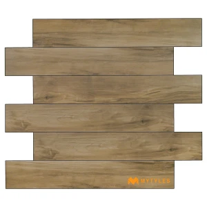 undefined-Honey Oak Brown Matt Vitrified Wooden Tile Code40664 200x1200mm 5Pc